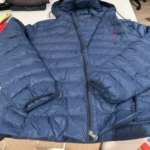 Polo Ralph Lauren nwot XLT hooded packable jacket navy